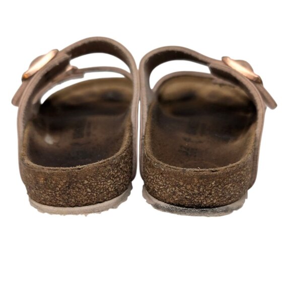 Birkenstock Arizona Slide Sandals Girls Rose Gold Slip On Size EU 32 US 1 - Picture 10 of 11